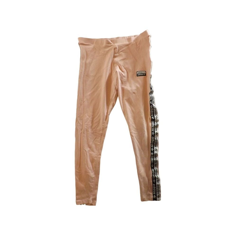 Adidas Original Joggers‎ Sz L Women Peach Stretchy Sportswear Workout Gym Yoga